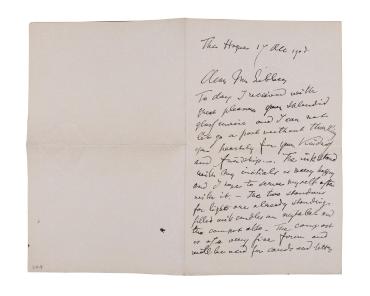 Letter from Josef Israels to Edward Drummond Libbey