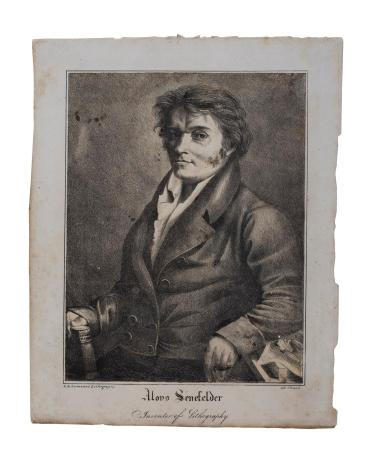 Portrait of Alois Senefelder (from Collections de plusieurs essais en Dessins et Gravures)