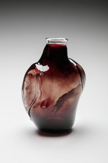 Copper Ruby Double Bubble Vase