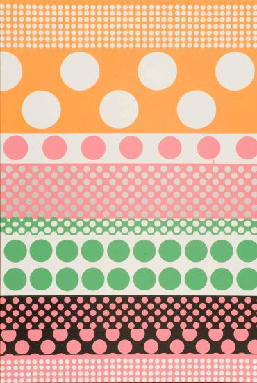 Untitled (Orange band with white polka dots at top)