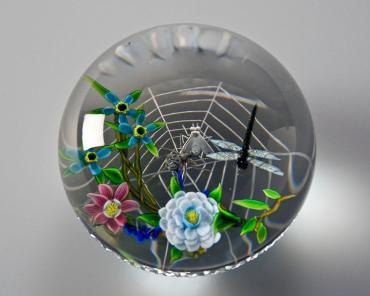 Paperweight with Flowers and Insects