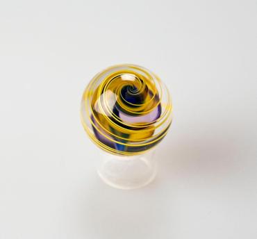 Outer Yellow Swirl, with Purple Core