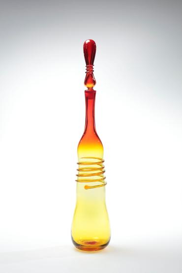 Decanter with Stopper, Design #6739 in Tangerine