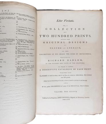 Liber Veritatis, or, A Collection of Two Hundred Prints, After the Original Designs of Claude Lorrain in the Collection of His Grace the Duke of Devonshire, Executed by Richard Earlom...