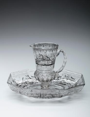 Octagonal Dish and Water Jug