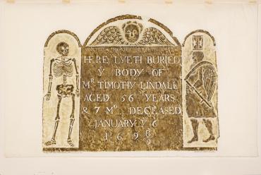 Tombstone Rubbings, from Early American Stone Sculpture Found in the Burying Grounds in New England