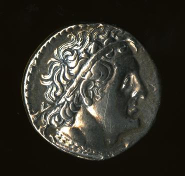 Coin, Silver tetradrachm with portrait of Ptolemy I (front)