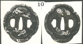 Sword Guard (Tsuba):  (front) Flying Birds; (back) Birds