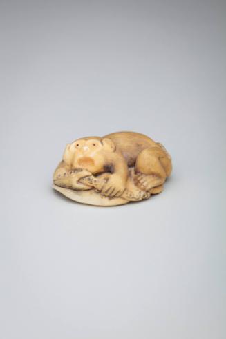 Netsuke: Monkey Trapping Octopus Under a Shell