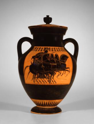 Lidded Amphora with Chariot Race