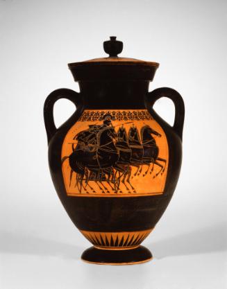 Lidded Amphora with Chariot Race