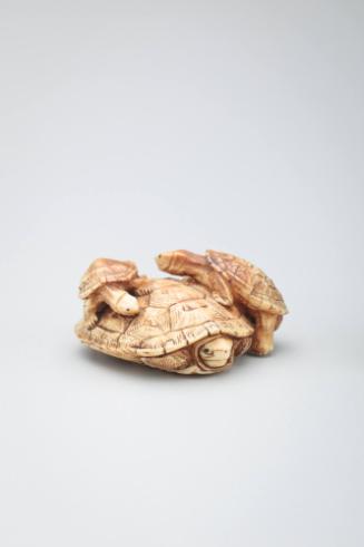 Netsuke:  turtle and young
