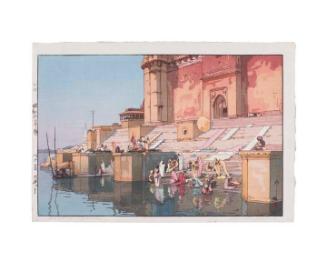 Ghat in Benares from "India and Southeast Asia Series"