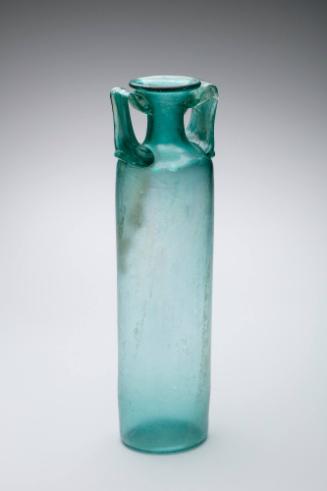 Elongated Cylindrical Bottle with Two Handles