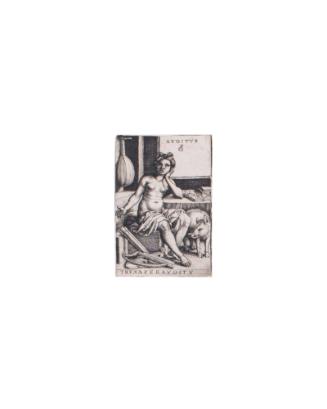 Auditus (hearing)  (from "The Five Senses" series, 5 plates)