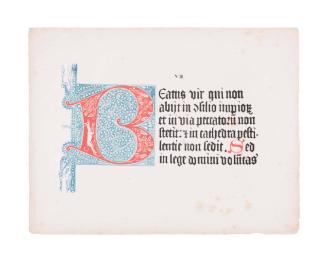 Ornamental Chapter-letter B  (from:  Collection de Plusieurs Essais en Dessins et Graveurs, Pl. VIII.)