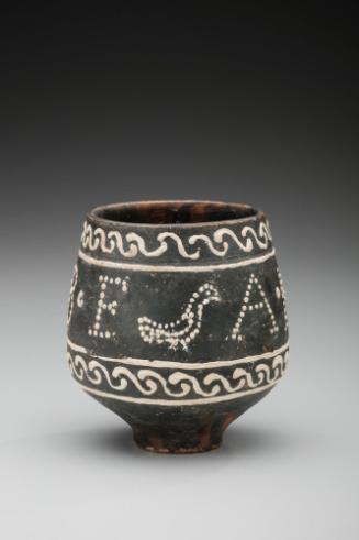 Motto Beaker with Ancient Fingerprint
