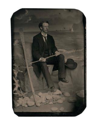 Portrait of a Man Posed Against a Seaside Backdrop