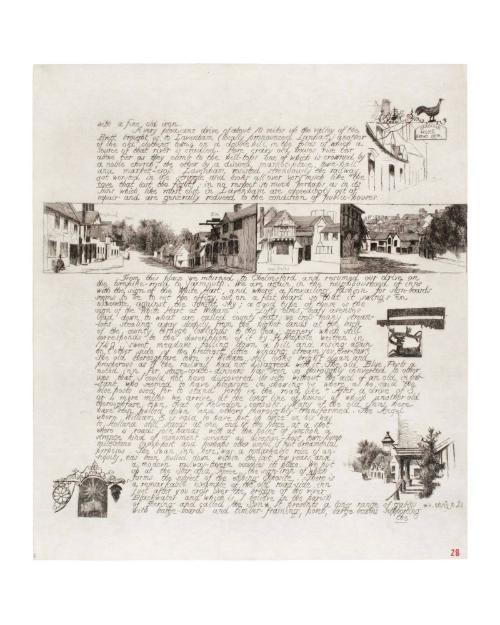 Out for Inns (24 unbound portfolio of pages plus cover in brown paper)