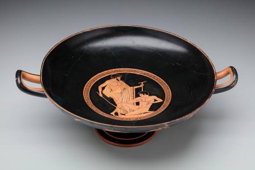 Drinking Cup (Kylix) with Boxers and Trainers