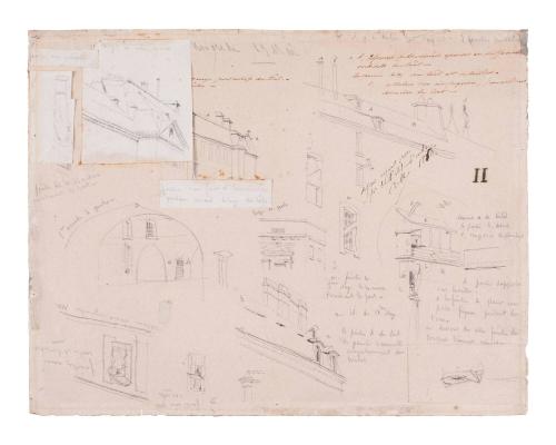 Studies of Details for Etching of Le Petit Pont (LD 24)