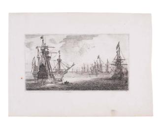 Group of Sailing Vessels, plate 3 from Quelques Navieres