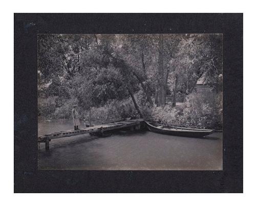 Girl on Dock with Boat