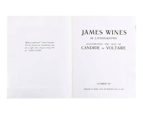 James Wines: 18 Lithographs Illustrating the Text of Candide by Voltaire