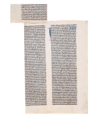 Biblia Latina (leaf composed of two partial leaves)