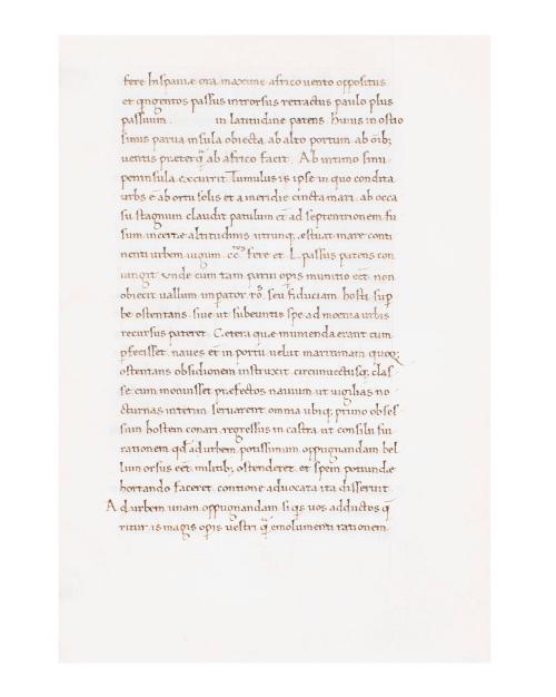 Manuscript leaf from Livy’s History of Rome, No. 39