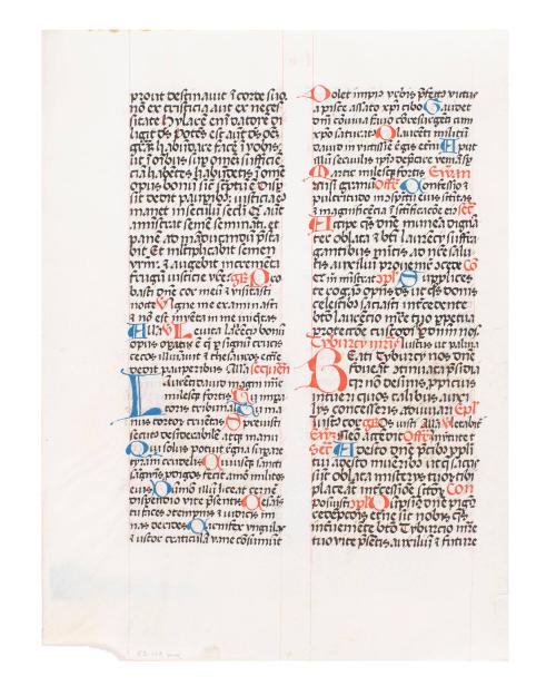 Manuscript leaf from a Missal, No. 49