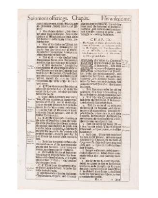 leaf from King James  bible