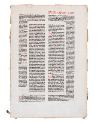 Leaf from Decretales