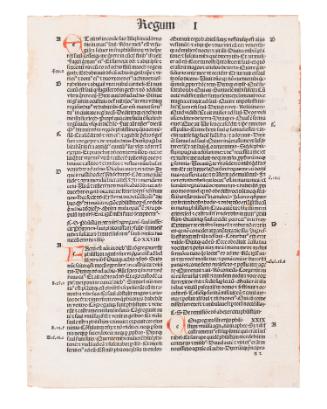 Printed leaf from Biblia Latina