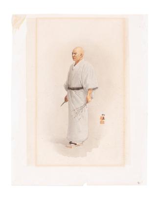 A Priest with a Spray of Plum