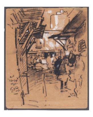 Sketch for Street Café, Algiers