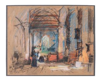 Sketch for Interior of Dutch Church