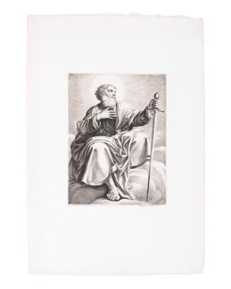 Seated Figure with Sword (after Annibale Carracci)