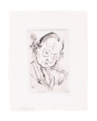 Selbstbildnis (mit Brille)  [Self Portrait]