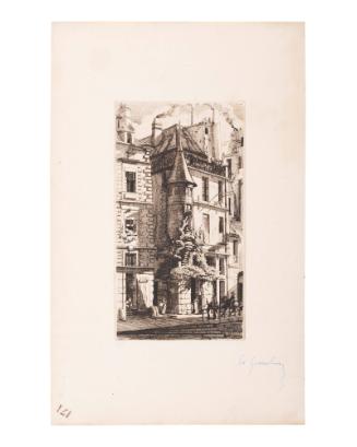 Tourelle de la Rue de la Tixeranderie, Paris. (after Charles Meryon)