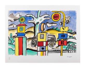 La pompe À Essence (Gasoline Pump) from portfolio "La Ville"