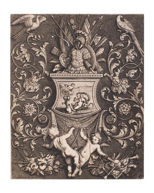 Ornamental Panel, panel #6 (from A Book of Several Ornaments Invented and Engraved by S. Gribelin, London, ? 1682)