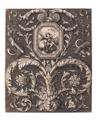 Ornamental Panel, panel #12 (from A Book of Several Ornaments Invented and Engraved by S. Gribelin, London, ? 1682)