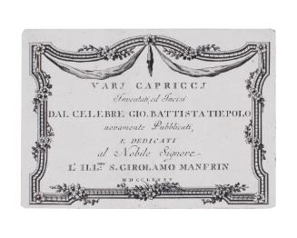 Title Page (from "Vari Capricci", series of 11 plates)