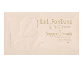 Card for H. and L. Fontaine