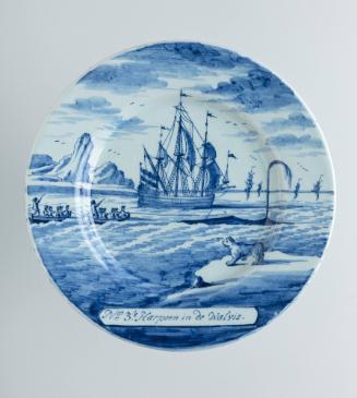 Plate with Scenes of a Whaling Expedition