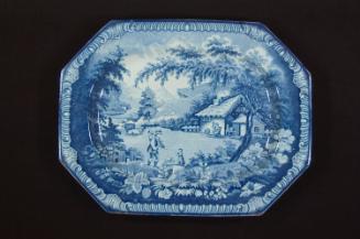 Platter: Cottage Scene