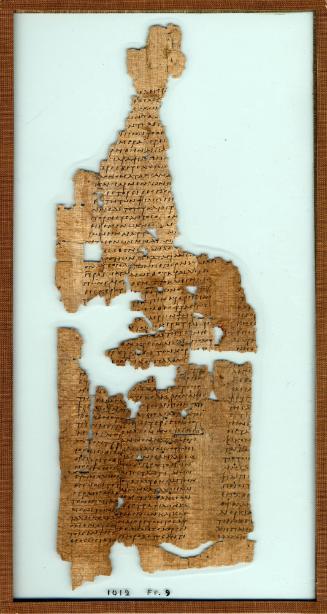 Oxyrhynchus Papyrus Fragment with Literary Composition Treatise