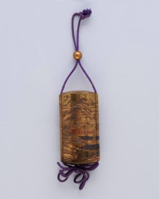 Ojime: gold circular bead