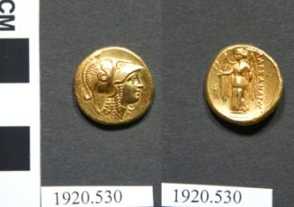 Gold stater with head of Athena